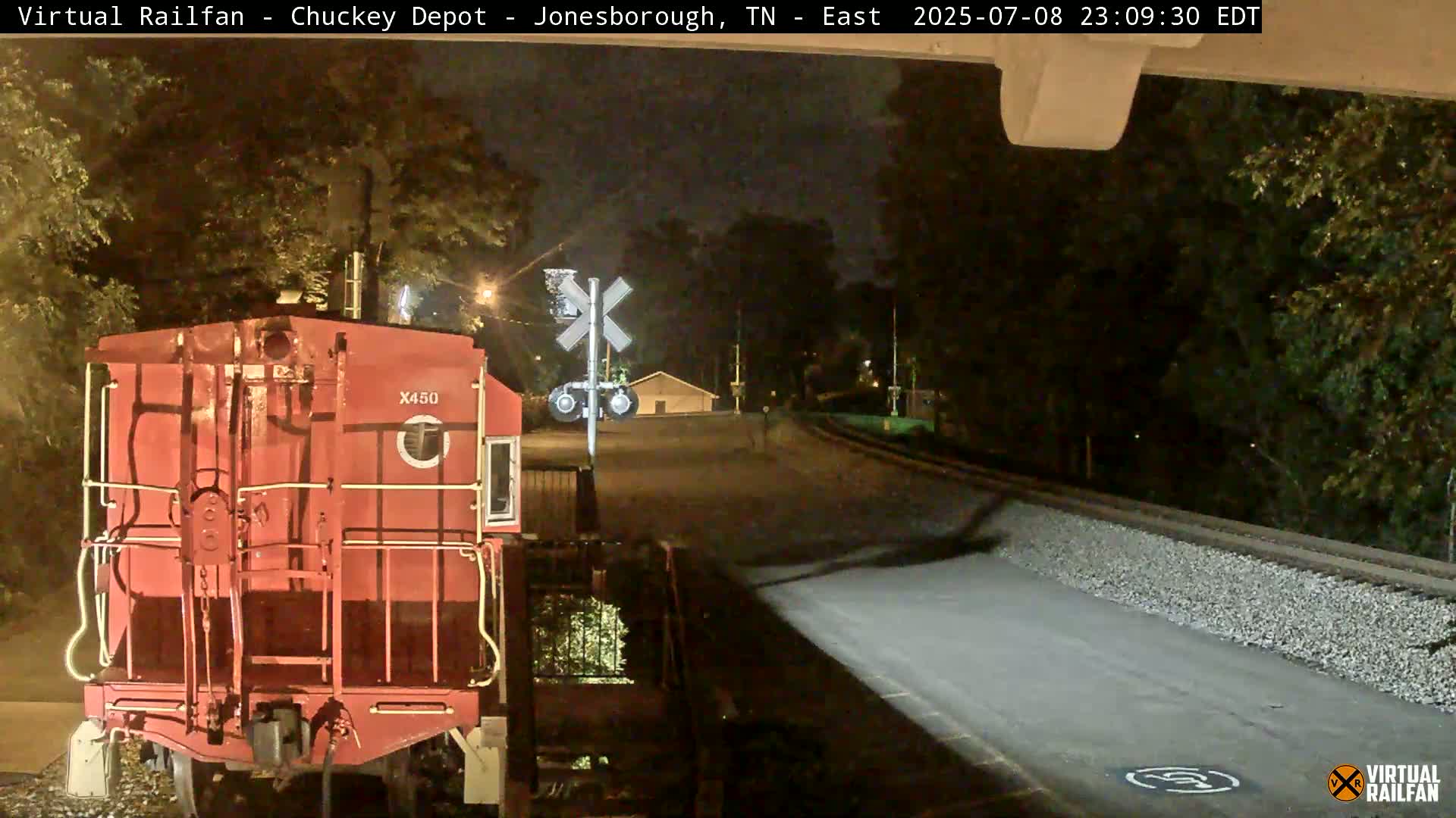 Jonesborough, Chuckey Railroad Depot Museum Railroad Crossing Live Cam - Jonesborough, Washington Tennessee, USA
