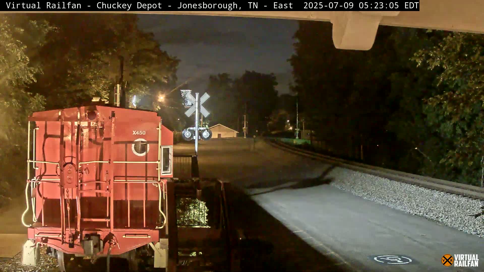 Jonesborough, Chuckey Railroad Depot Museum Railroad Crossing Live Cam - Jonesborough, Washington Tennessee, USA