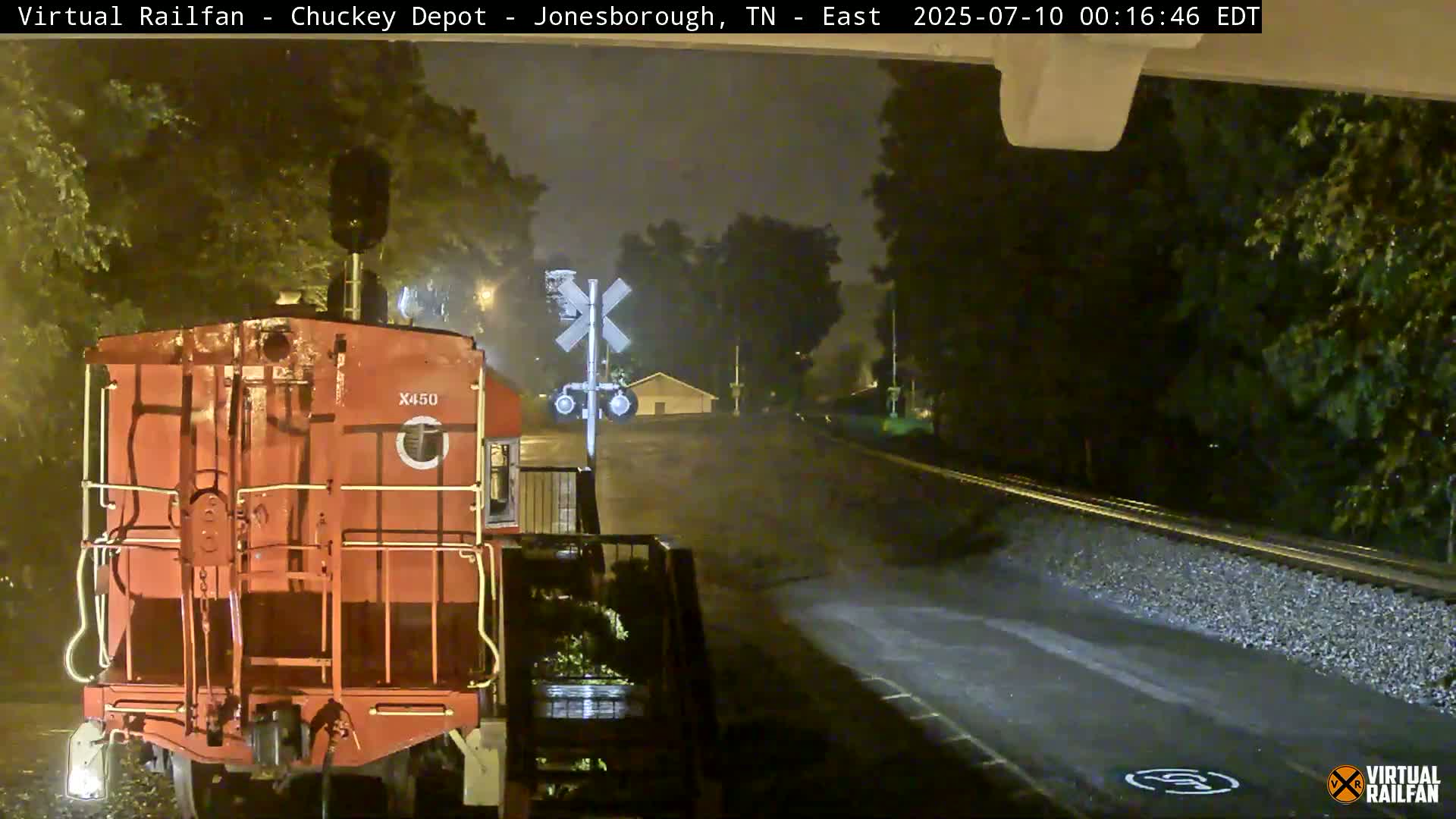 Jonesborough, Chuckey Railroad Depot Museum Railroad Crossing Live Cam - Jonesborough, Washington Tennessee, USA