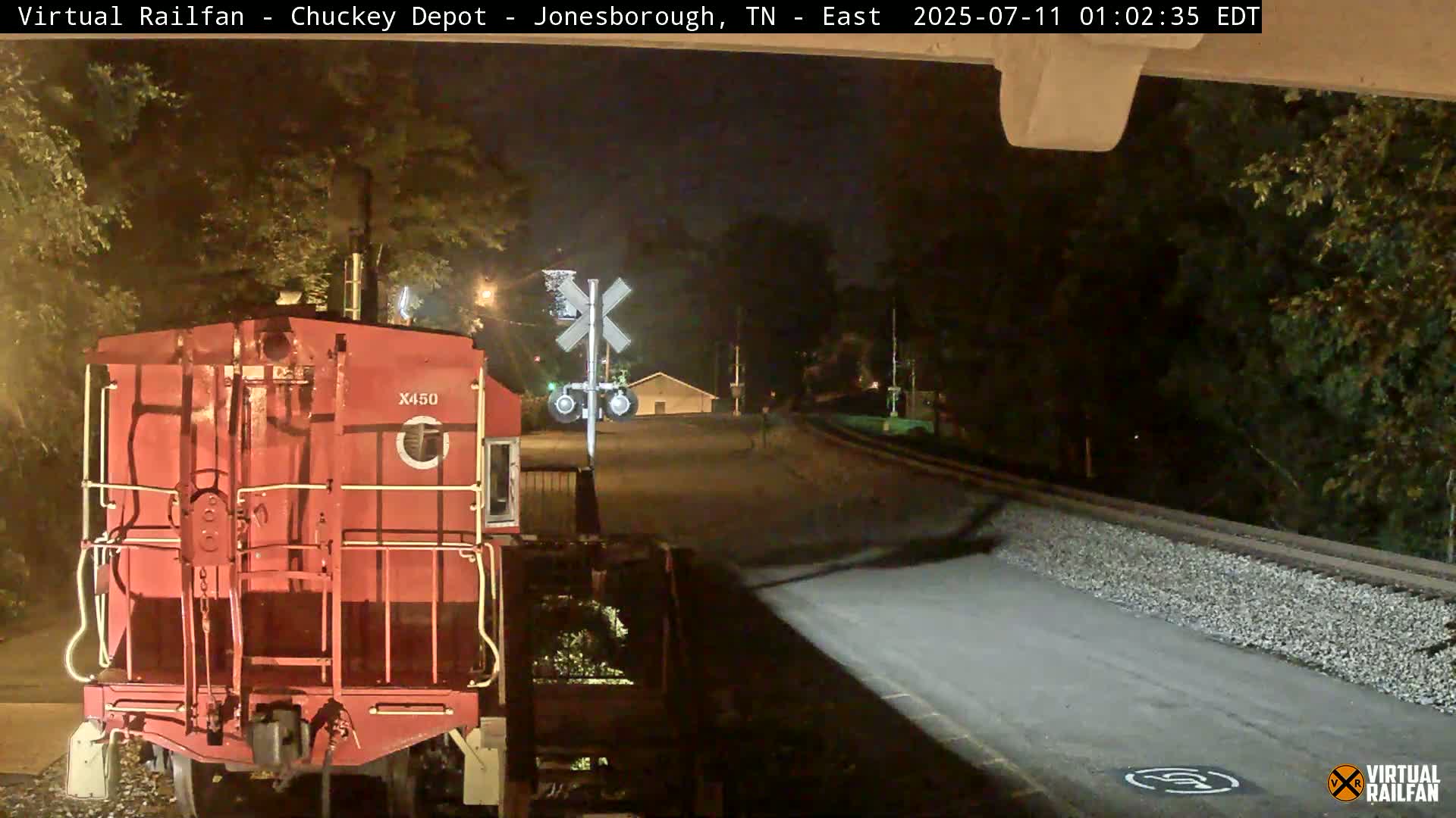 Jonesborough, Chuckey Railroad Depot Museum Railroad Crossing Live Cam - Jonesborough, Washington Tennessee, USA