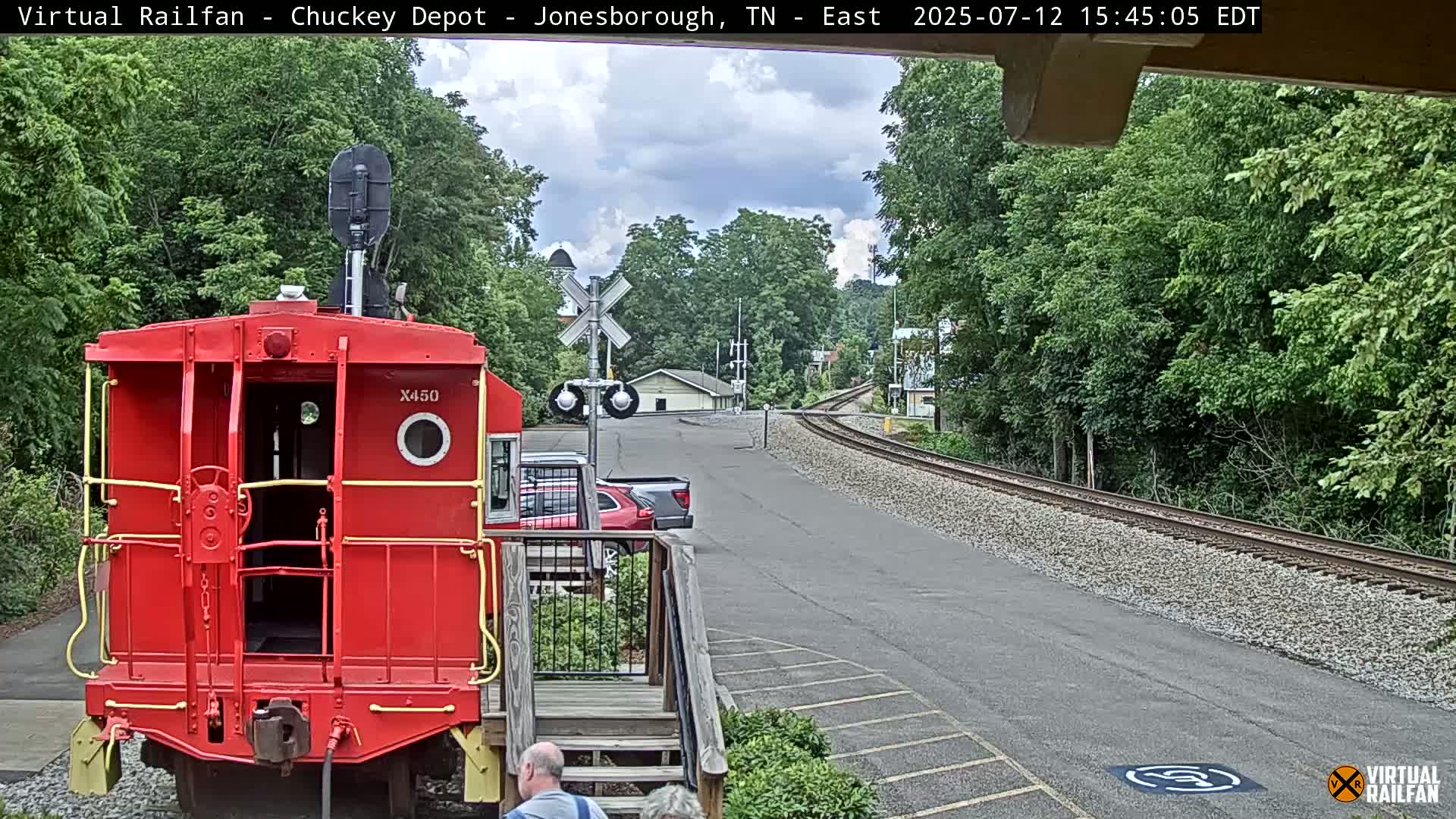 Jonesborough, Chuckey Railroad Depot Museum Railroad Crossing Live Cam - Jonesborough, Washington Tennessee, USA