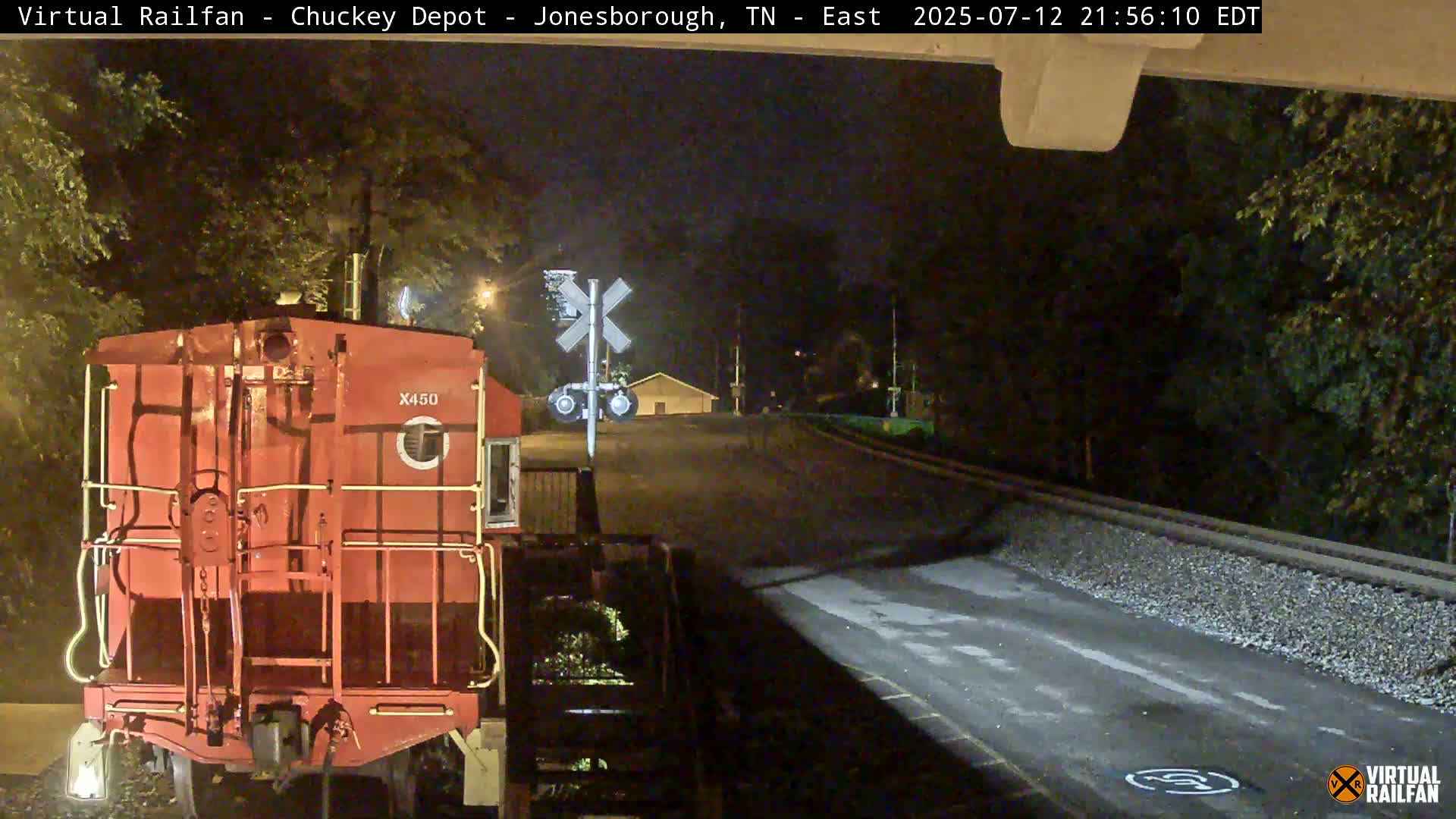 Jonesborough, Chuckey Railroad Depot Museum Railroad Crossing Live Cam - Jonesborough, Washington Tennessee, USA