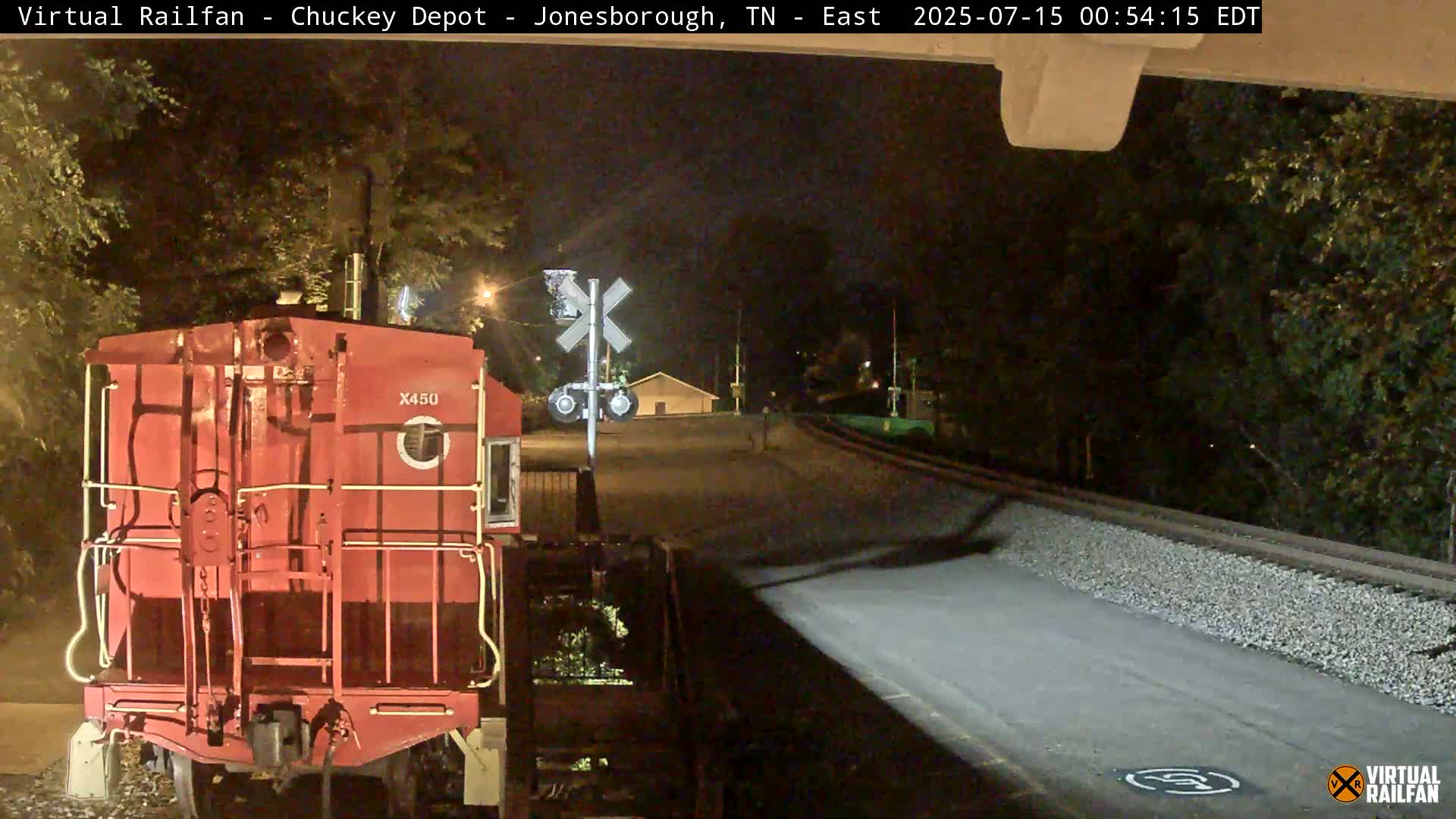 Jonesborough, Chuckey Railroad Depot Museum Railroad Crossing Live Cam - Jonesborough, Washington Tennessee, USA