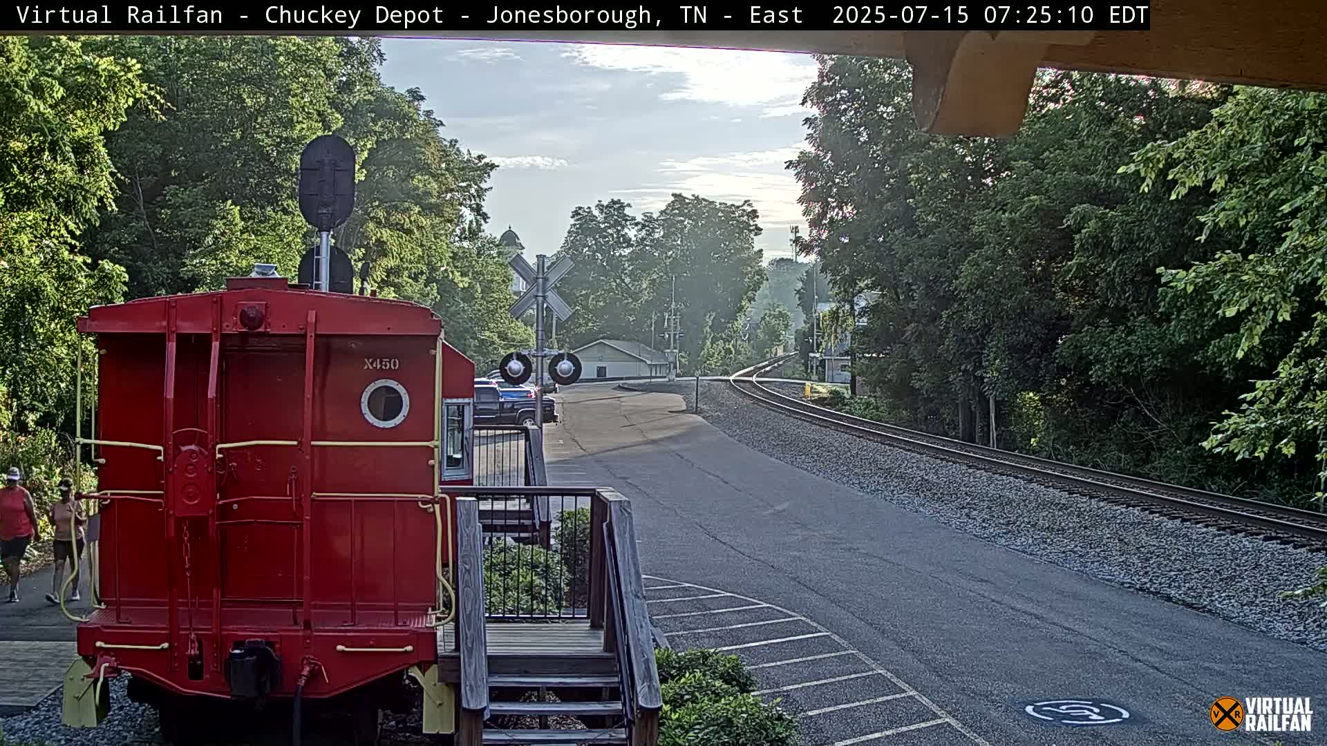 Jonesborough, Chuckey Railroad Depot Museum Railroad Crossing Live Cam - Jonesborough, Washington Tennessee, USA