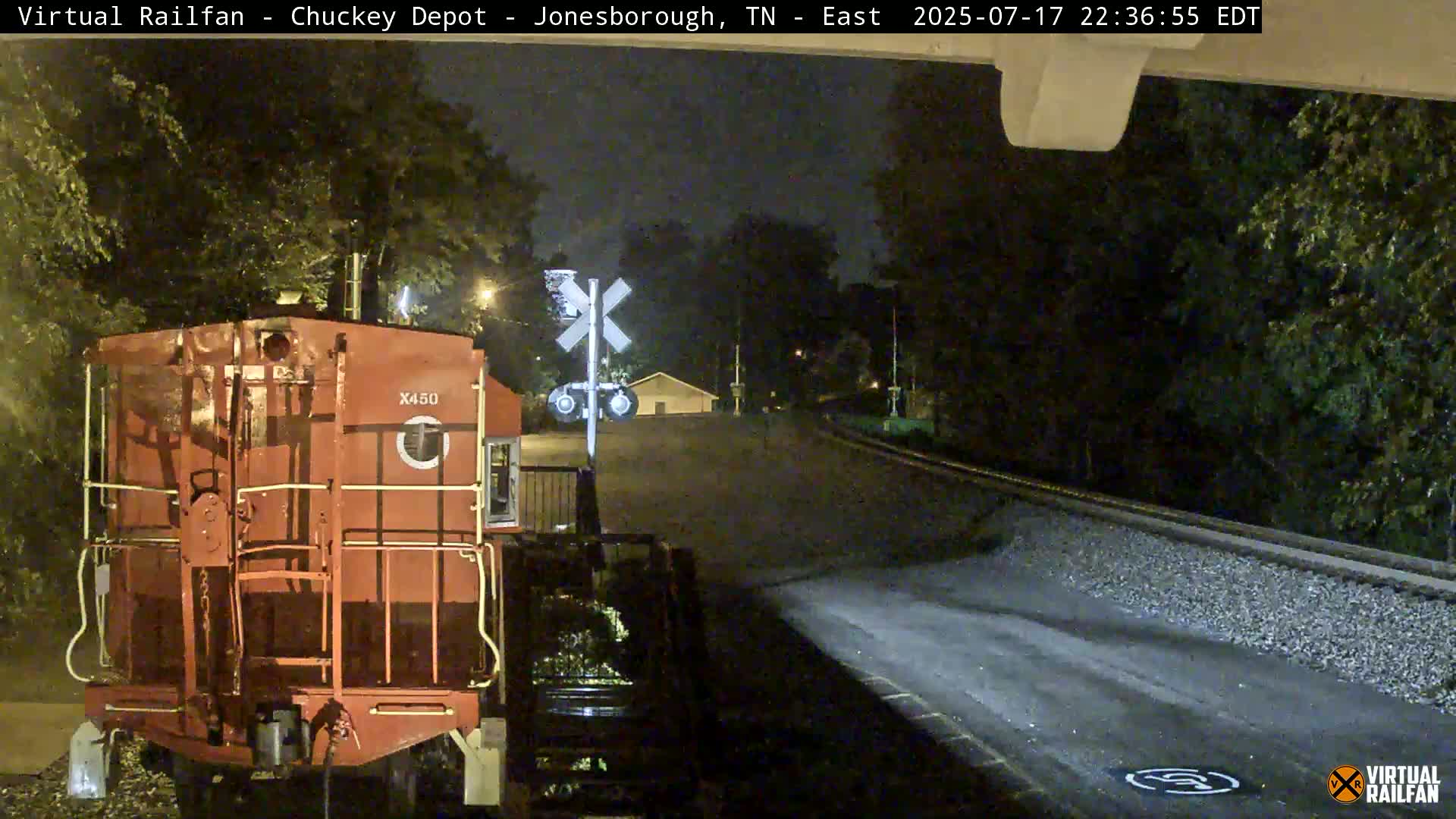 Jonesborough, Chuckey Railroad Depot Museum Railroad Crossing Live Cam - Jonesborough, Washington Tennessee, USA