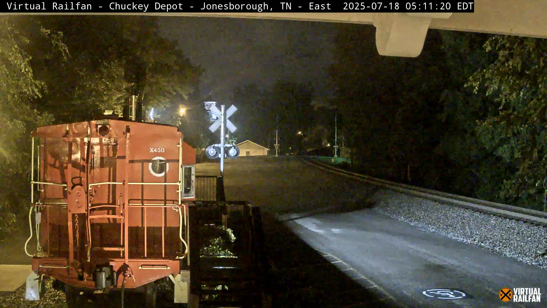 Jonesborough, Chuckey Railroad Depot Museum Railroad Crossing Live Cam - Jonesborough, Washington Tennessee, USA