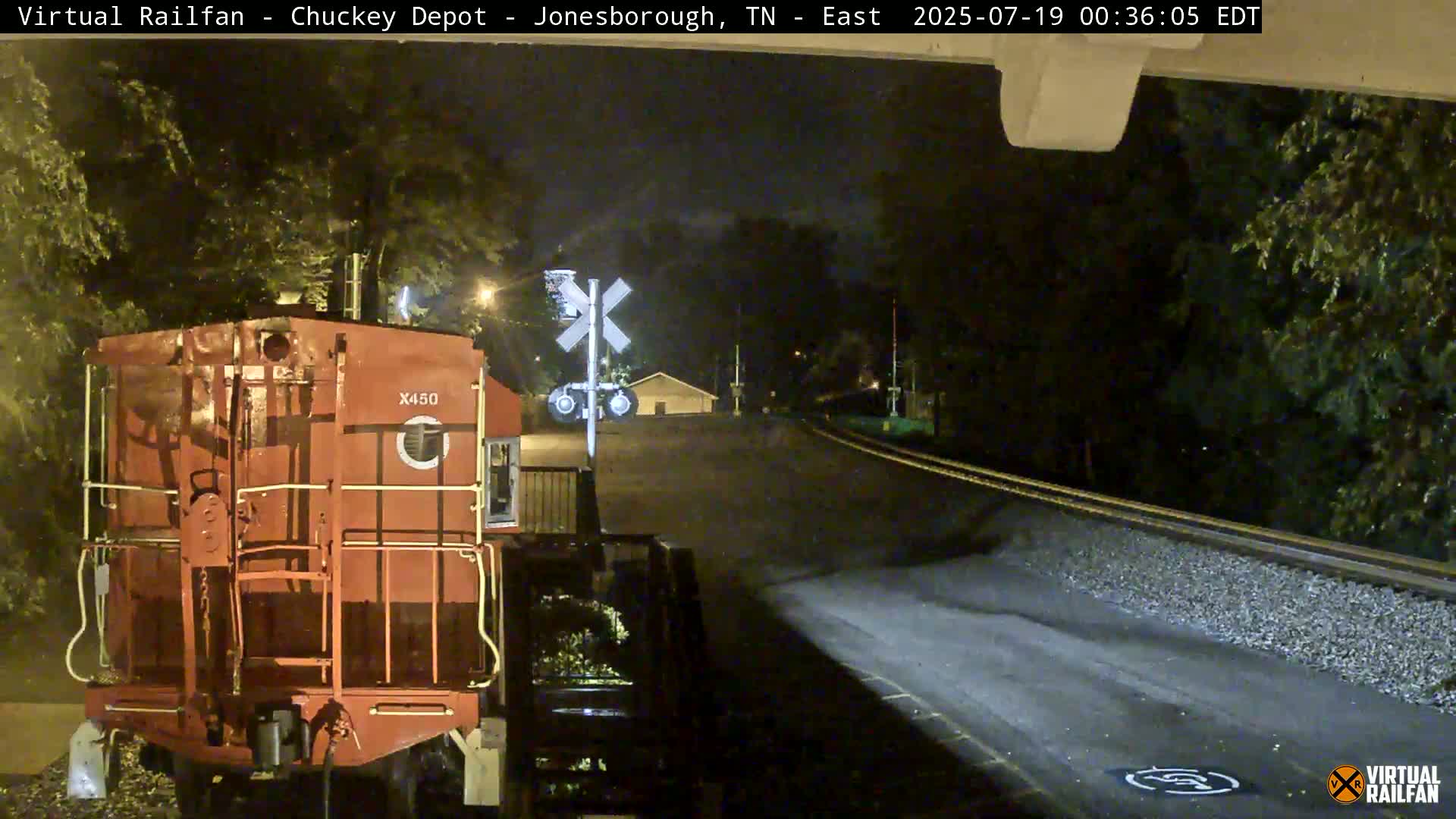 Jonesborough, Chuckey Railroad Depot Museum Railroad Crossing Live Cam - Jonesborough, Washington Tennessee, USA