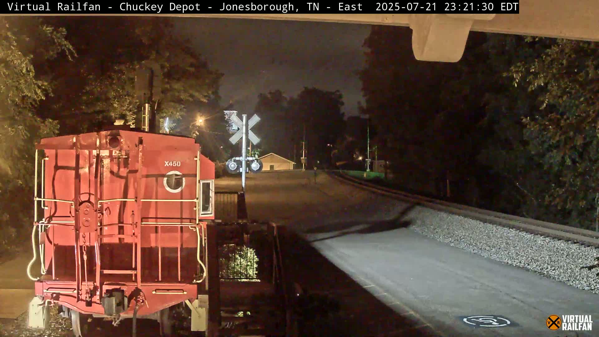Jonesborough, Chuckey Railroad Depot Museum Railroad Crossing Live Cam - Jonesborough, Washington Tennessee, USA