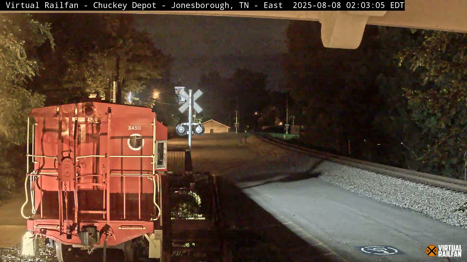Jonesborough, Chuckey Railroad Depot Museum Railroad Crossing Live Cam - Jonesborough, Washington Tennessee, USA