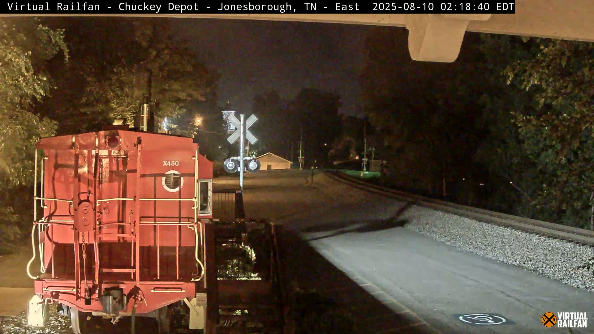 Jonesborough, Chuckey Railroad Depot Museum Railroad Crossing Live Cam - Jonesborough, Washington Tennessee, USA