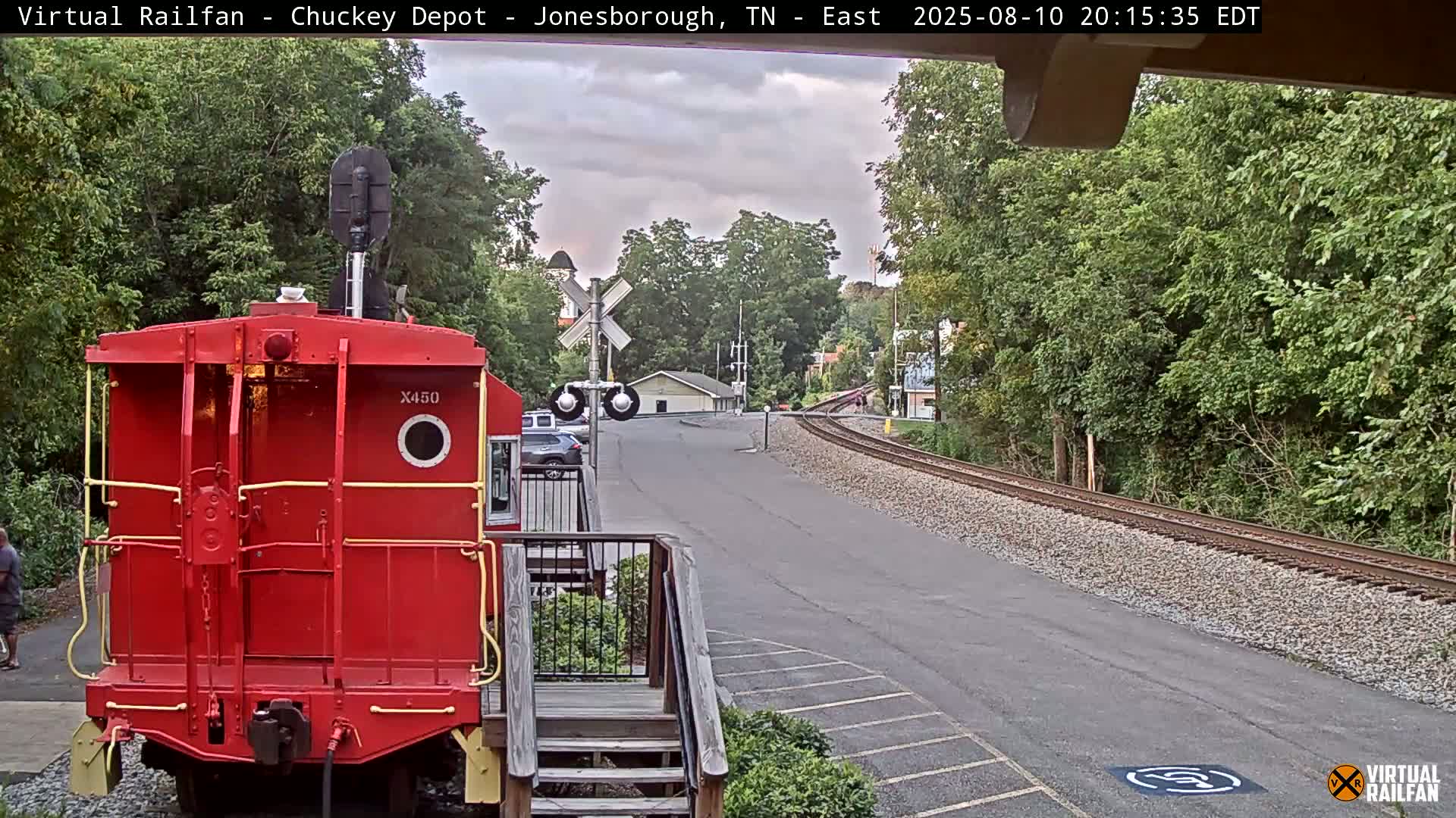 Jonesborough, Chuckey Railroad Depot Museum Railroad Crossing Live Cam - Jonesborough, Washington Tennessee, USA
