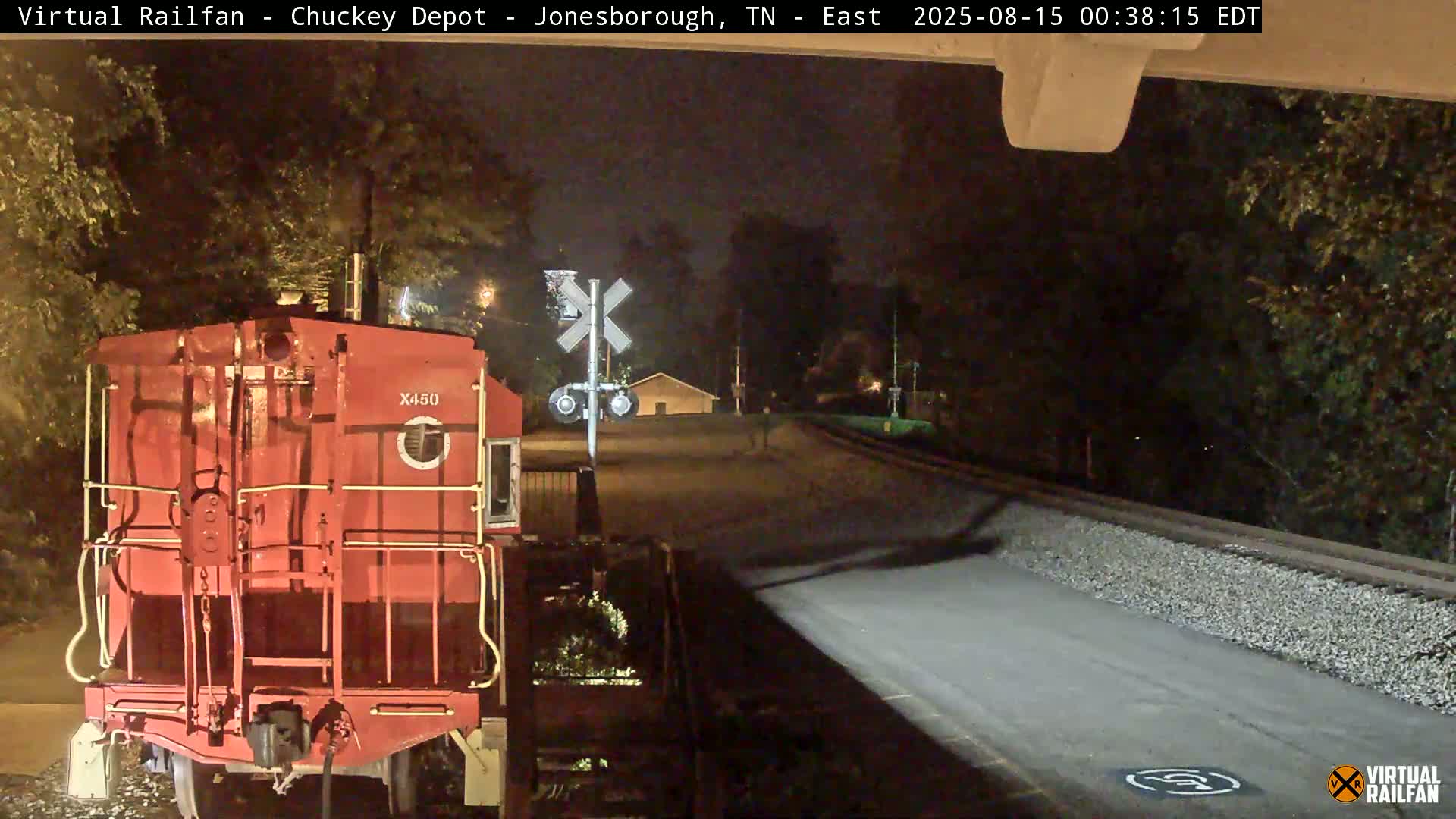 Jonesborough, Chuckey Railroad Depot Museum Railroad Crossing Live Cam - Jonesborough, Washington Tennessee, USA