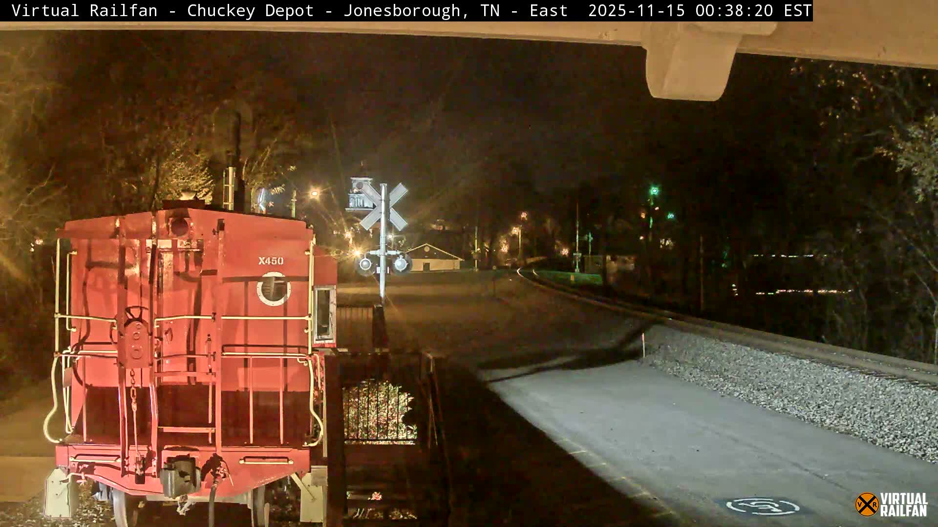 Jonesborough, Chuckey Railroad Depot Museum Railroad Crossing Live Cam - Jonesborough, Washington Tennessee, USA