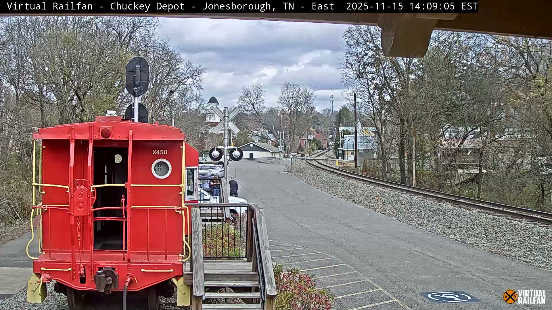 Jonesborough, Chuckey Railroad Depot Museum Railroad Crossing Live Cam - Jonesborough, Washington Tennessee, USA