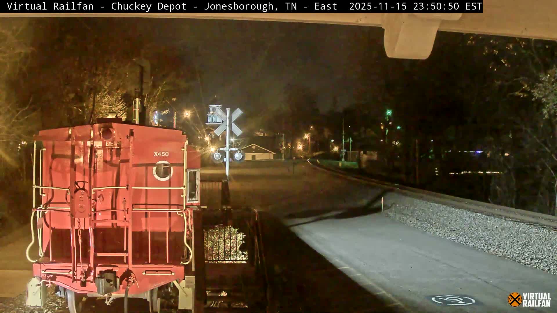 Jonesborough, Chuckey Railroad Depot Museum Railroad Crossing Live Cam - Jonesborough, Washington Tennessee, USA