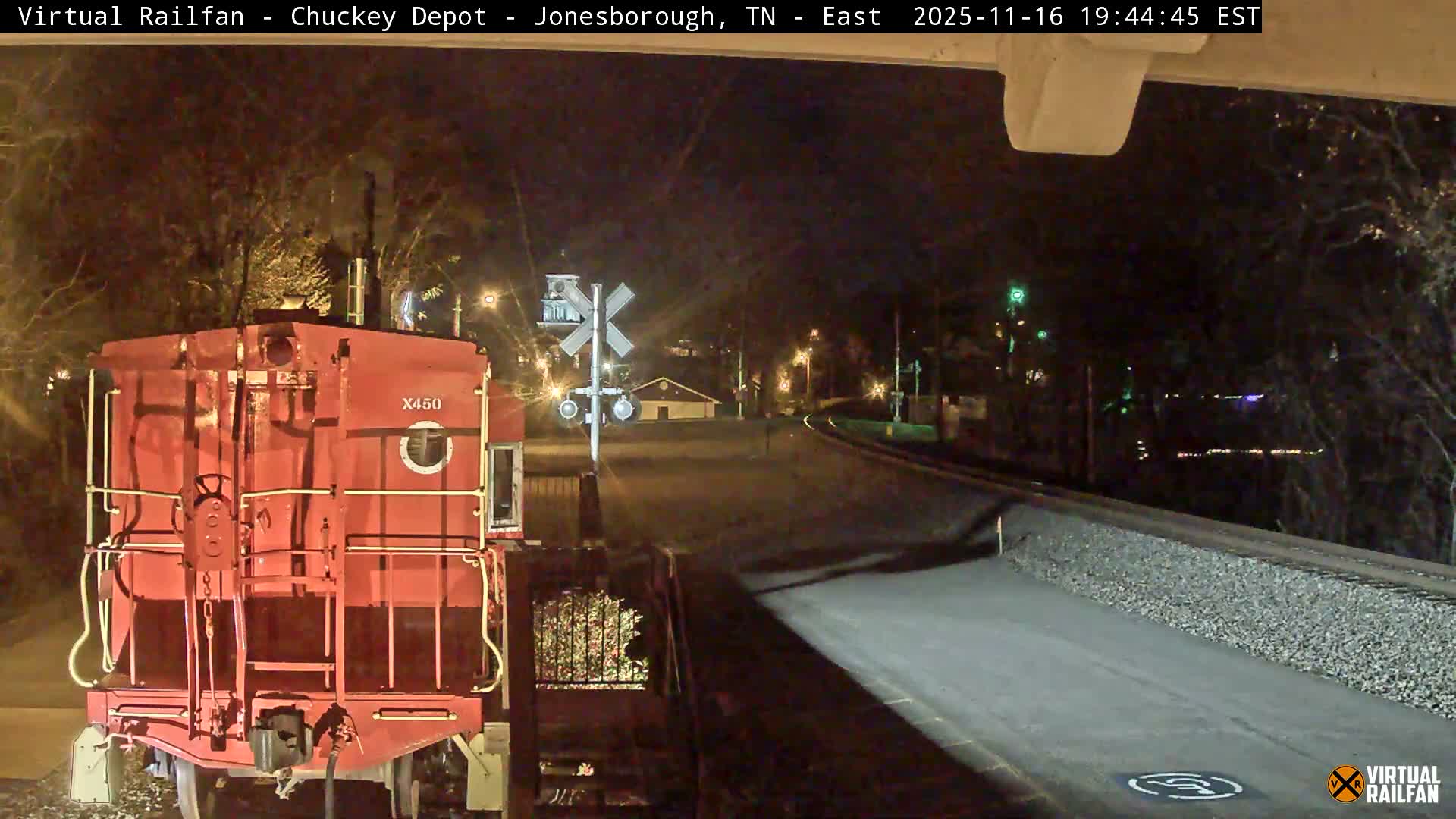 Jonesborough, Chuckey Railroad Depot Museum Railroad Crossing Live Cam - Jonesborough, Washington Tennessee, USA