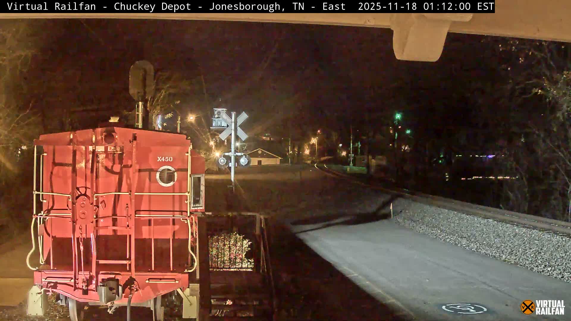 Jonesborough, Chuckey Railroad Depot Museum Railroad Crossing Live Cam - Jonesborough, Washington Tennessee, USA