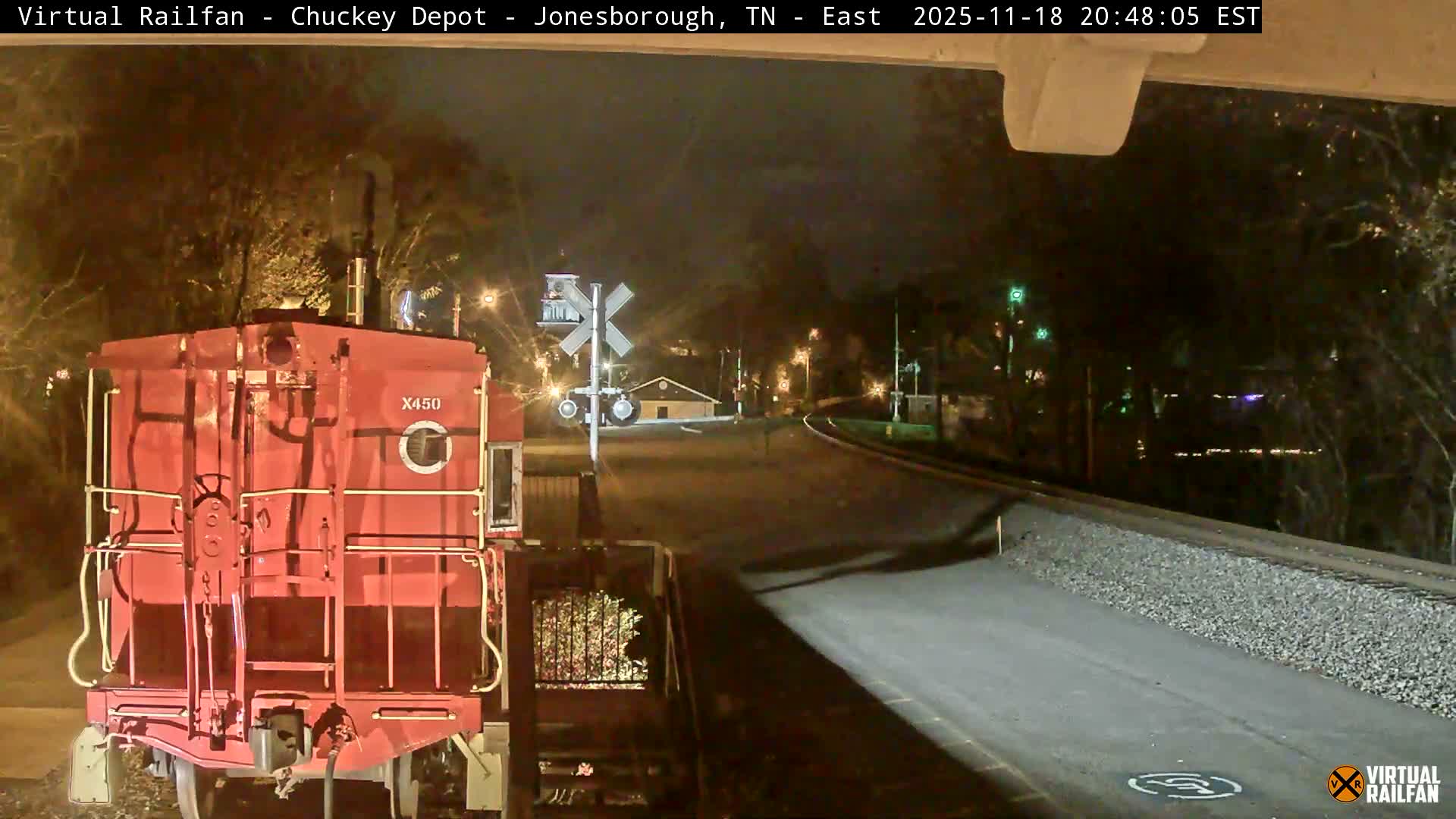 Jonesborough, Chuckey Railroad Depot Museum Railroad Crossing Live Cam - Jonesborough, Washington Tennessee, USA