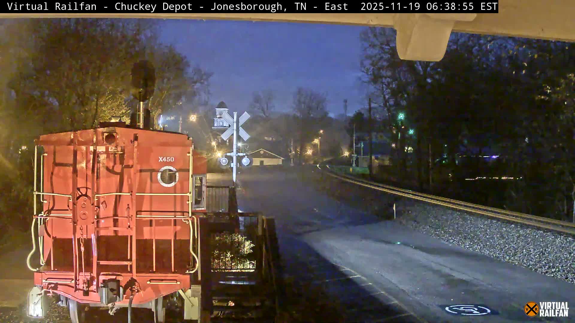 Jonesborough, Chuckey Railroad Depot Museum Railroad Crossing Live Cam - Jonesborough, Washington Tennessee, USA