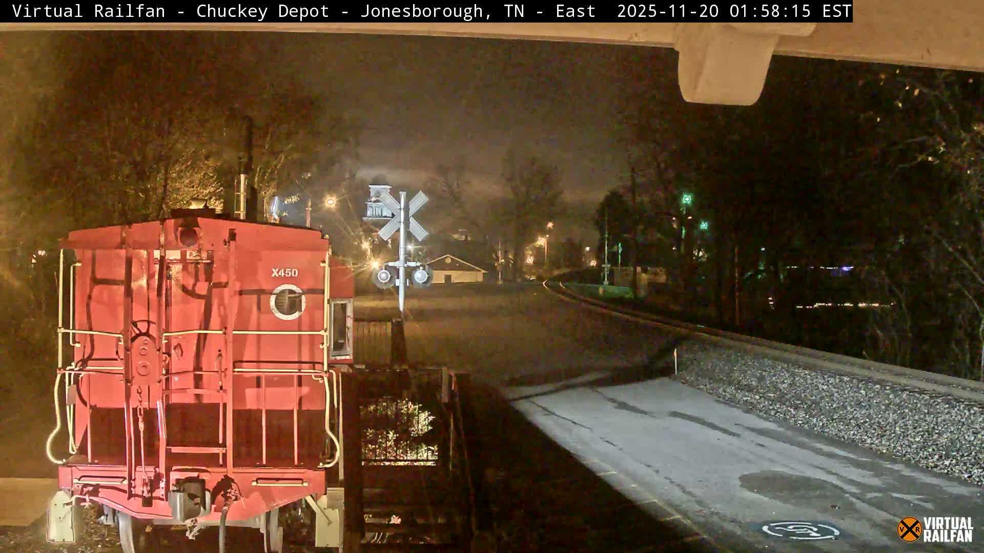 Jonesborough, Chuckey Railroad Depot Museum Railroad Crossing Live Cam - Jonesborough, Washington Tennessee, USA