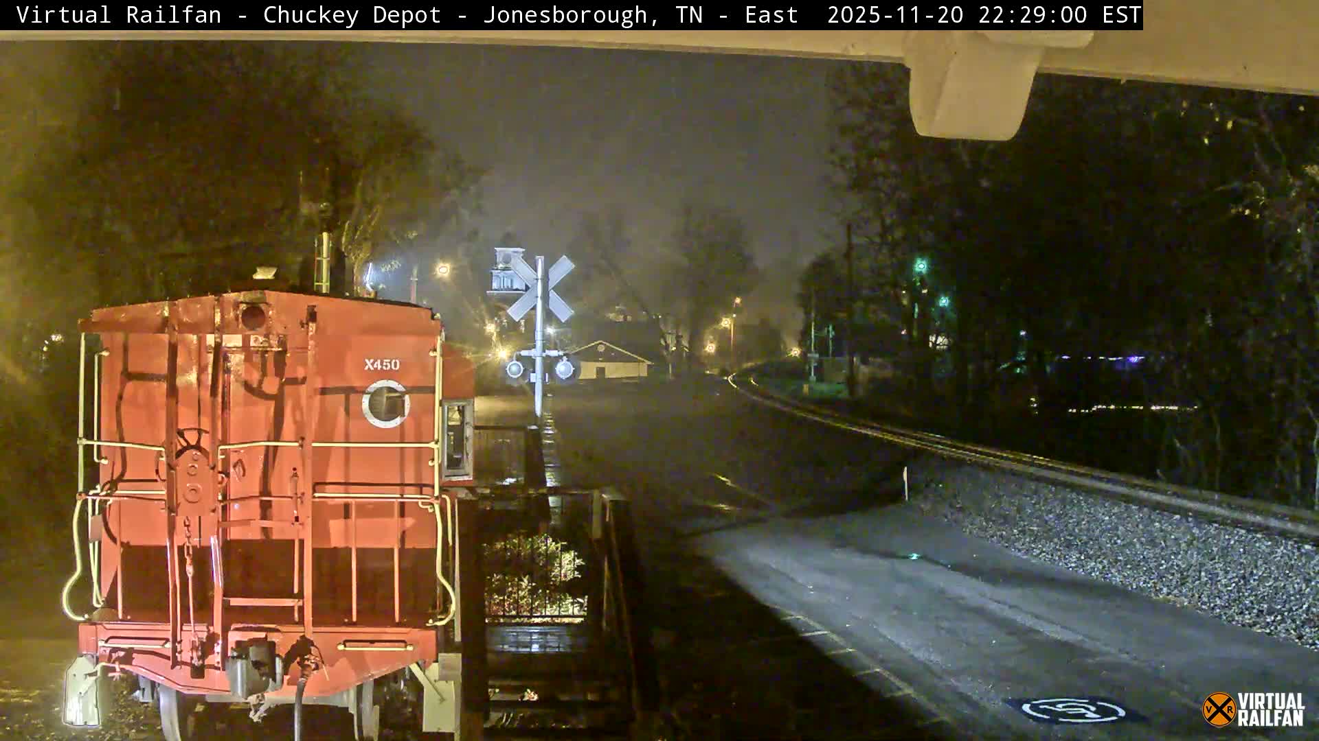 Jonesborough, Chuckey Railroad Depot Museum Railroad Crossing Live Cam - Jonesborough, Washington Tennessee, USA