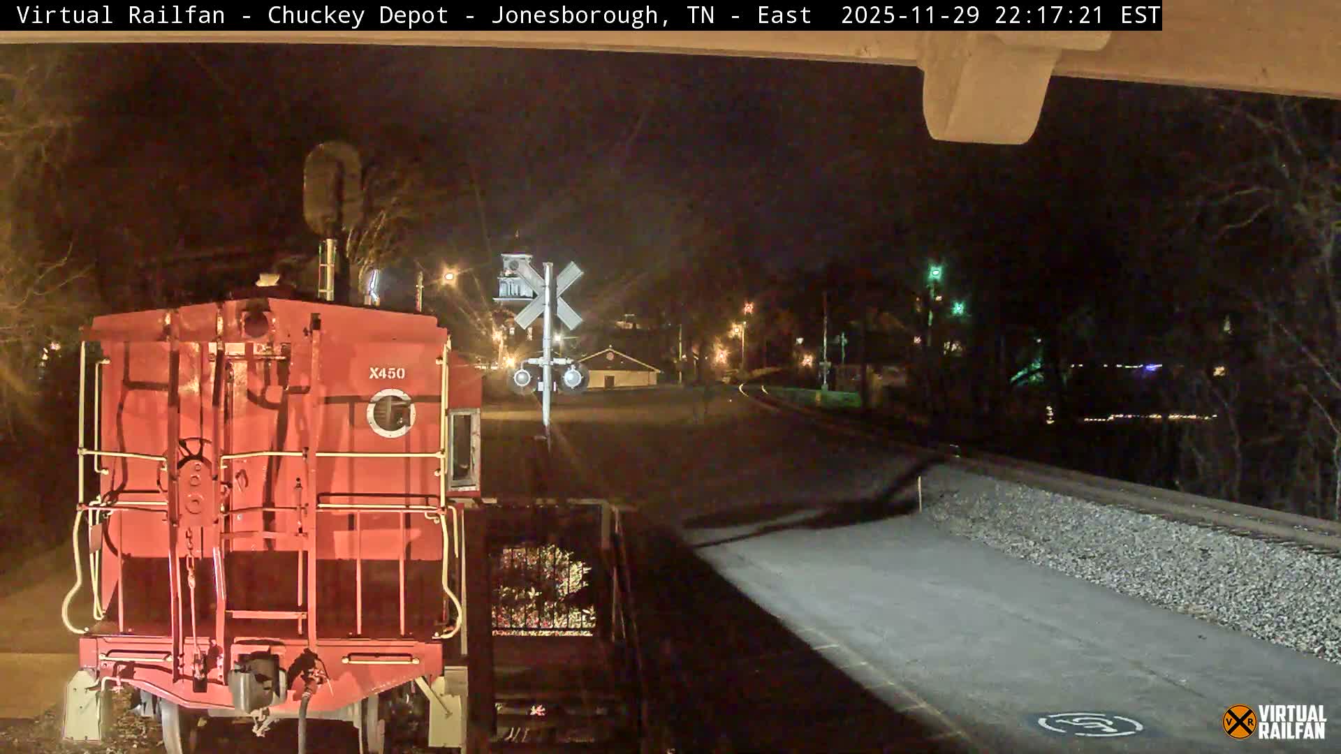 Jonesborough, Chuckey Railroad Depot Museum Railroad Crossing Live Cam - Jonesborough, Washington Tennessee, USA