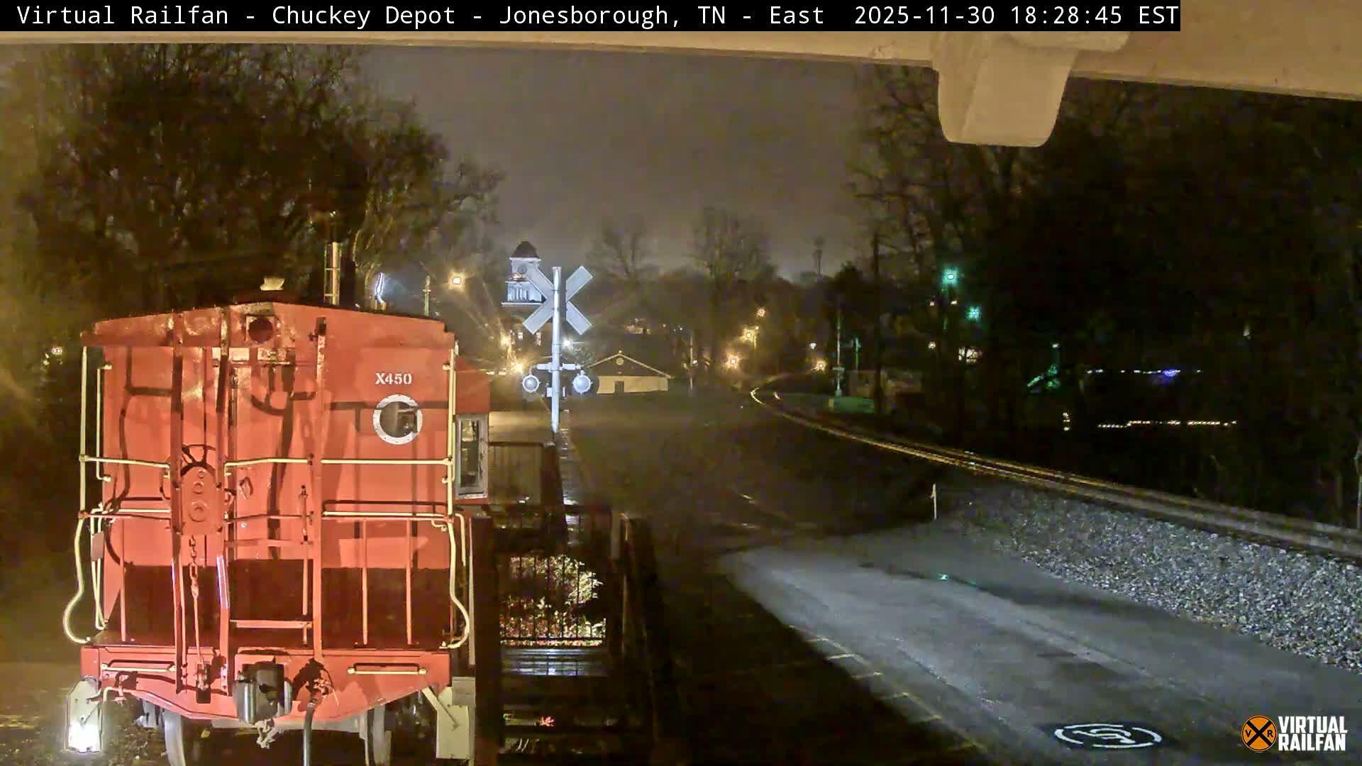 Jonesborough, Chuckey Railroad Depot Museum Railroad Crossing Live Cam - Jonesborough, Washington Tennessee, USA