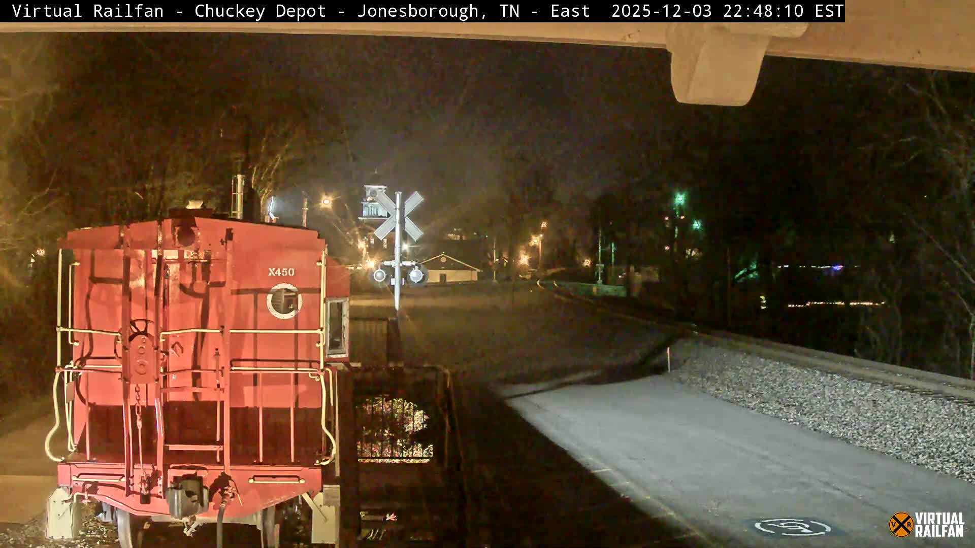Jonesborough, Chuckey Railroad Depot Museum Railroad Crossing Live Cam - Jonesborough, Washington Tennessee, USA