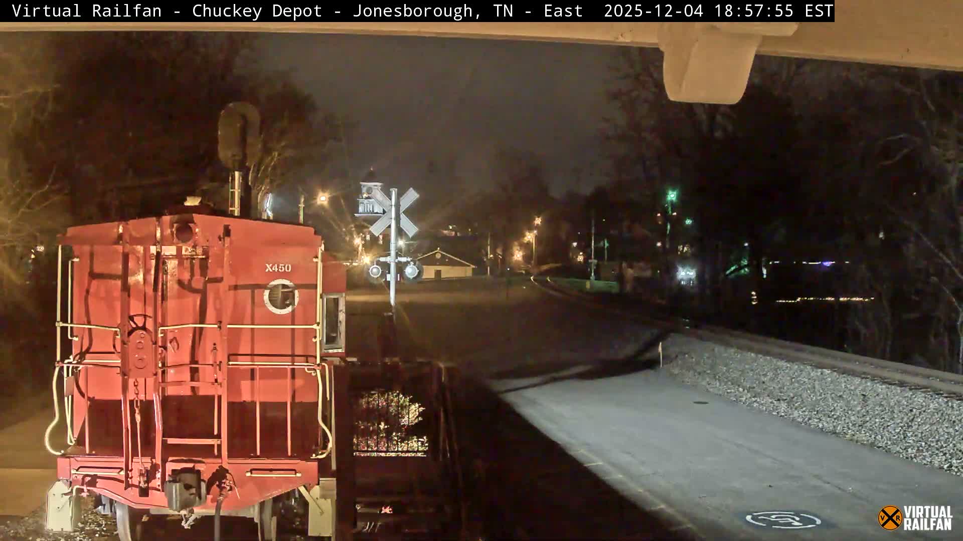 Jonesborough, Chuckey Railroad Depot Museum Railroad Crossing Live Cam - Jonesborough, Washington Tennessee, USA