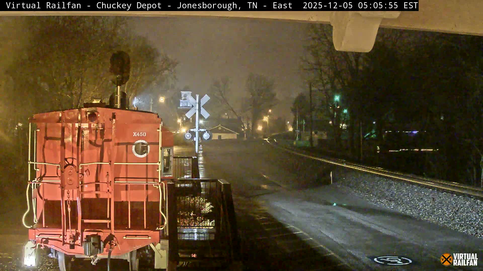 Jonesborough, Chuckey Railroad Depot Museum Railroad Crossing Live Cam - Jonesborough, Washington Tennessee, USA