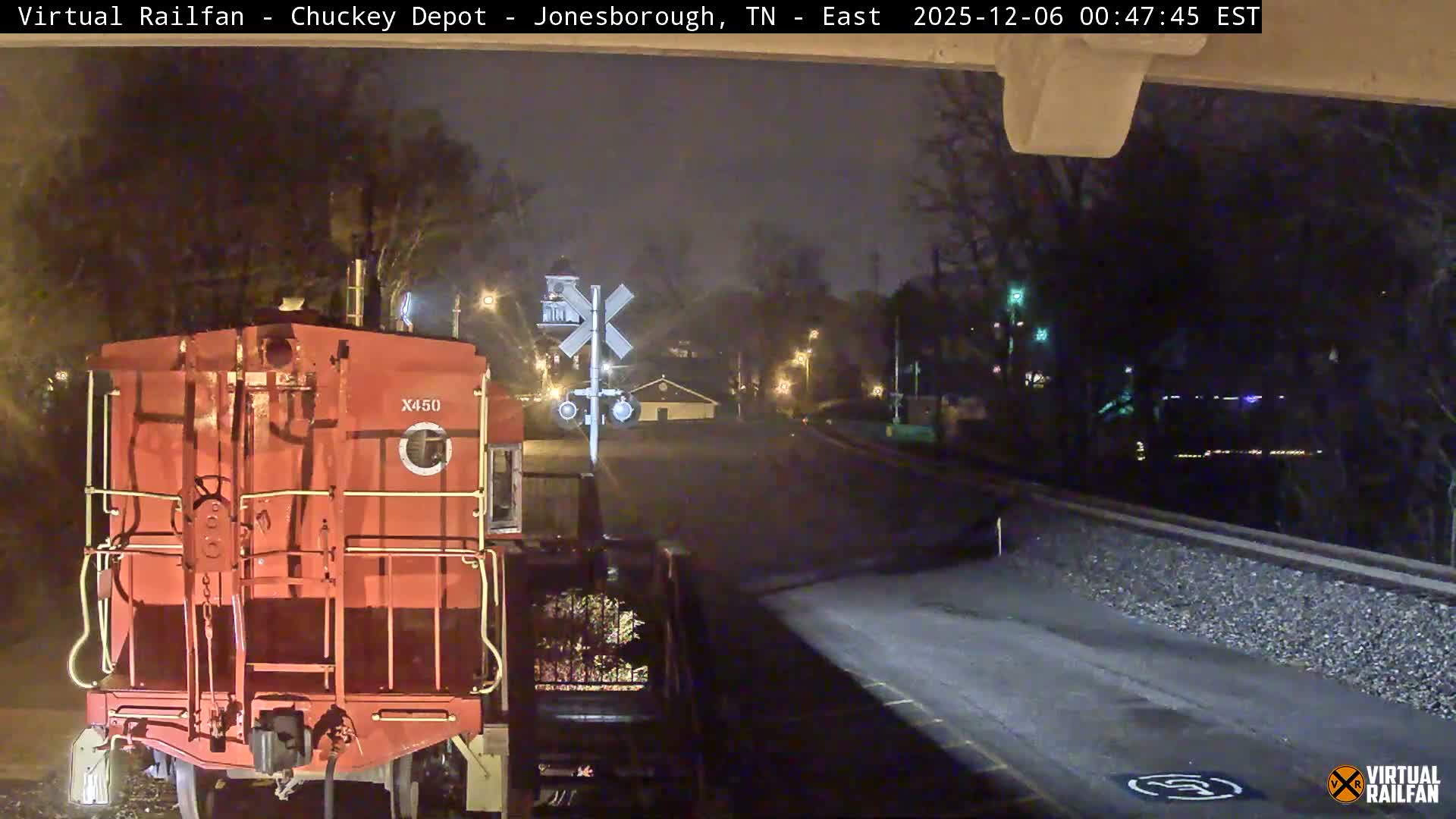 Jonesborough, Chuckey Railroad Depot Museum Railroad Crossing Live Cam - Jonesborough, Washington Tennessee, USA