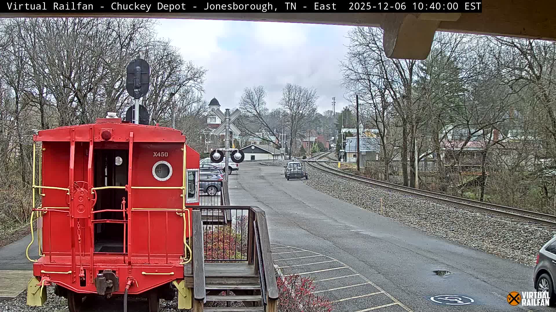 Jonesborough, Chuckey Railroad Depot Museum Railroad Crossing Live Cam - Jonesborough, Washington Tennessee, USA