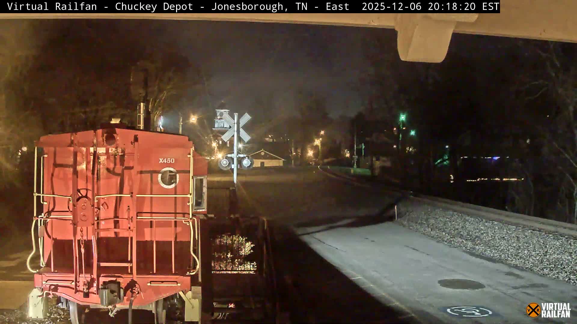 Jonesborough, Chuckey Railroad Depot Museum Railroad Crossing Live Cam - Jonesborough, Washington Tennessee, USA