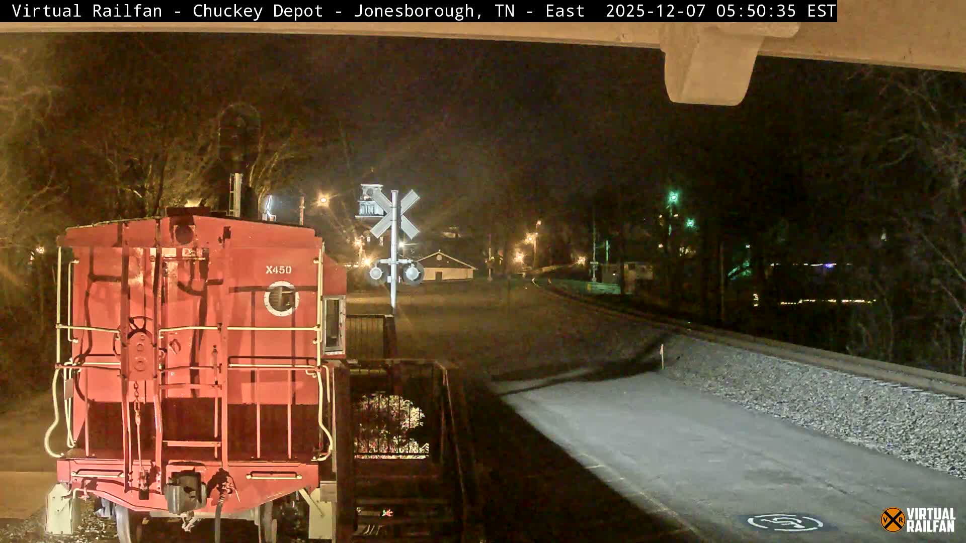 Jonesborough, Chuckey Railroad Depot Museum Railroad Crossing Live Cam - Jonesborough, Washington Tennessee, USA