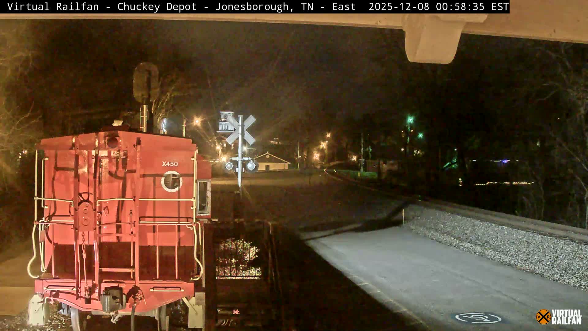Jonesborough, Chuckey Railroad Depot Museum Railroad Crossing Live Cam - Jonesborough, Washington Tennessee, USA