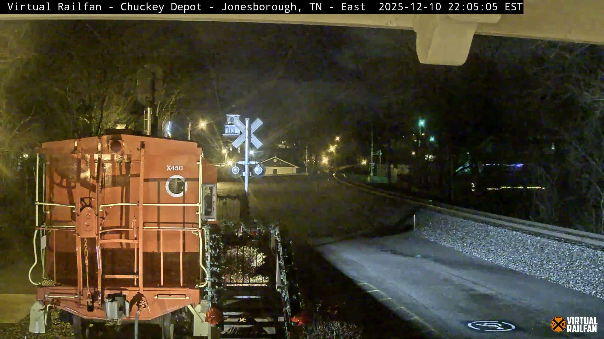 Jonesborough, Chuckey Railroad Depot Museum Railroad Crossing Live Cam - Jonesborough, Washington Tennessee, USA