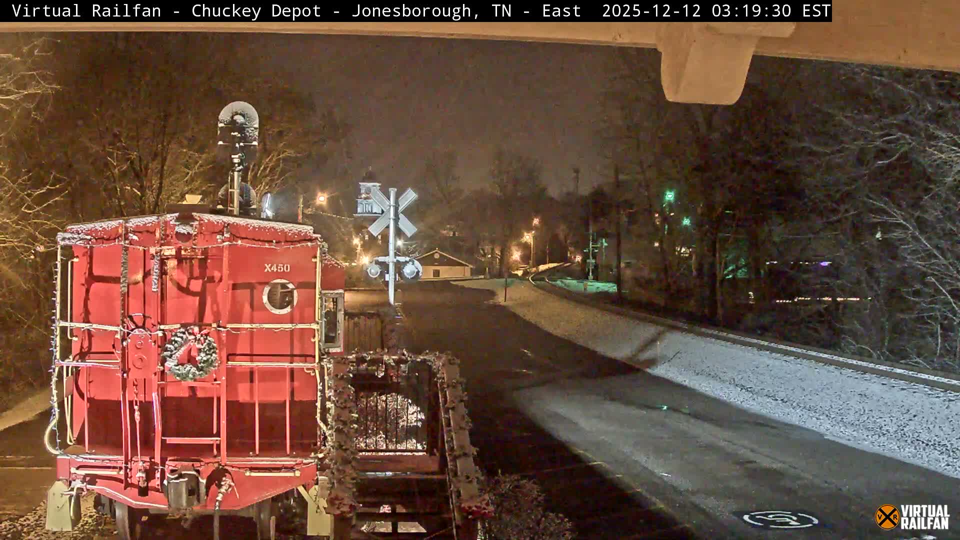 Jonesborough, Chuckey Railroad Depot Museum Railroad Crossing Live Cam - Jonesborough, Washington Tennessee, USA