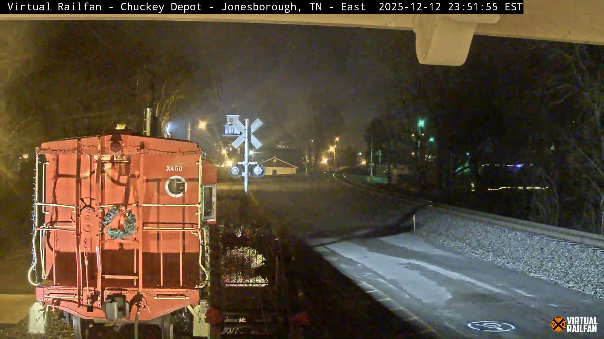 Jonesborough, Chuckey Railroad Depot Museum Railroad Crossing Live Cam - Jonesborough, Washington Tennessee, USA