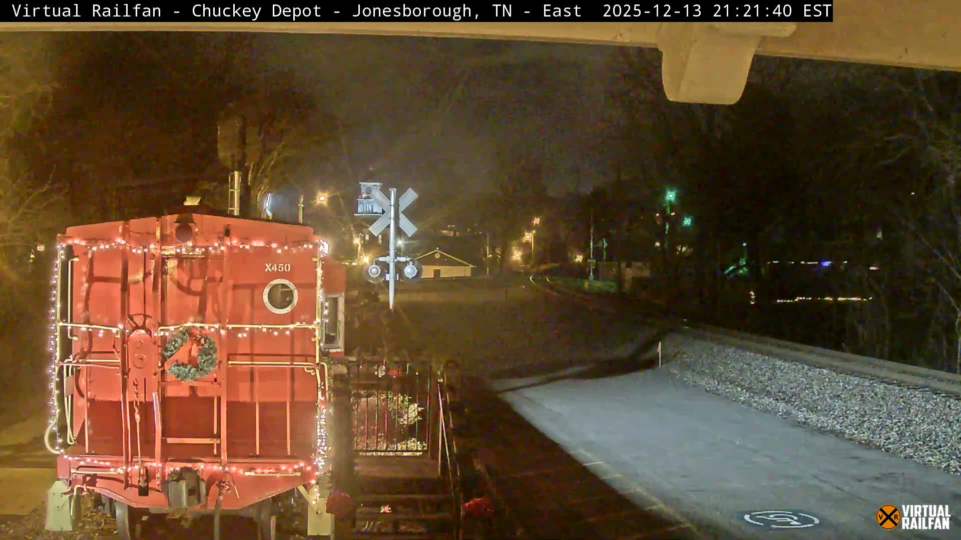 Jonesborough, Chuckey Railroad Depot Museum Railroad Crossing Live Cam - Jonesborough, Washington Tennessee, USA