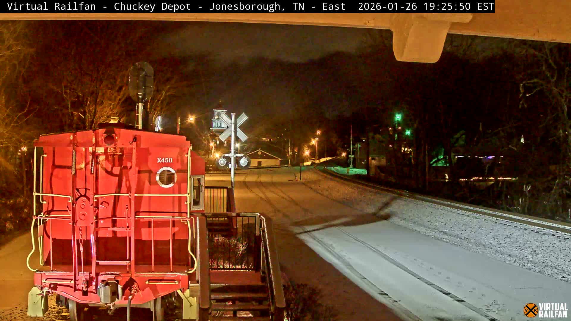 Jonesborough, Chuckey Railroad Depot Museum Railroad Crossing Live Cam - Jonesborough, Washington Tennessee, USA