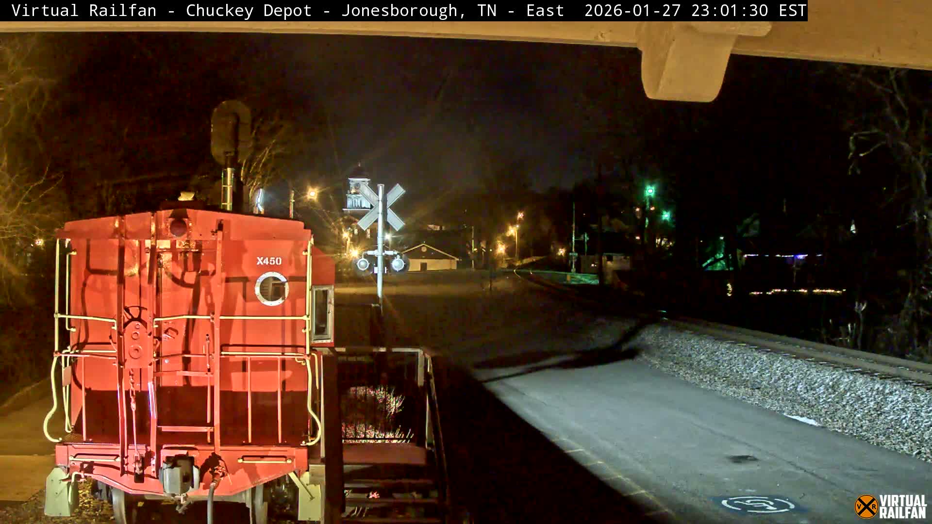 Jonesborough, Chuckey Railroad Depot Museum Railroad Crossing Live Cam - Jonesborough, Washington Tennessee, USA