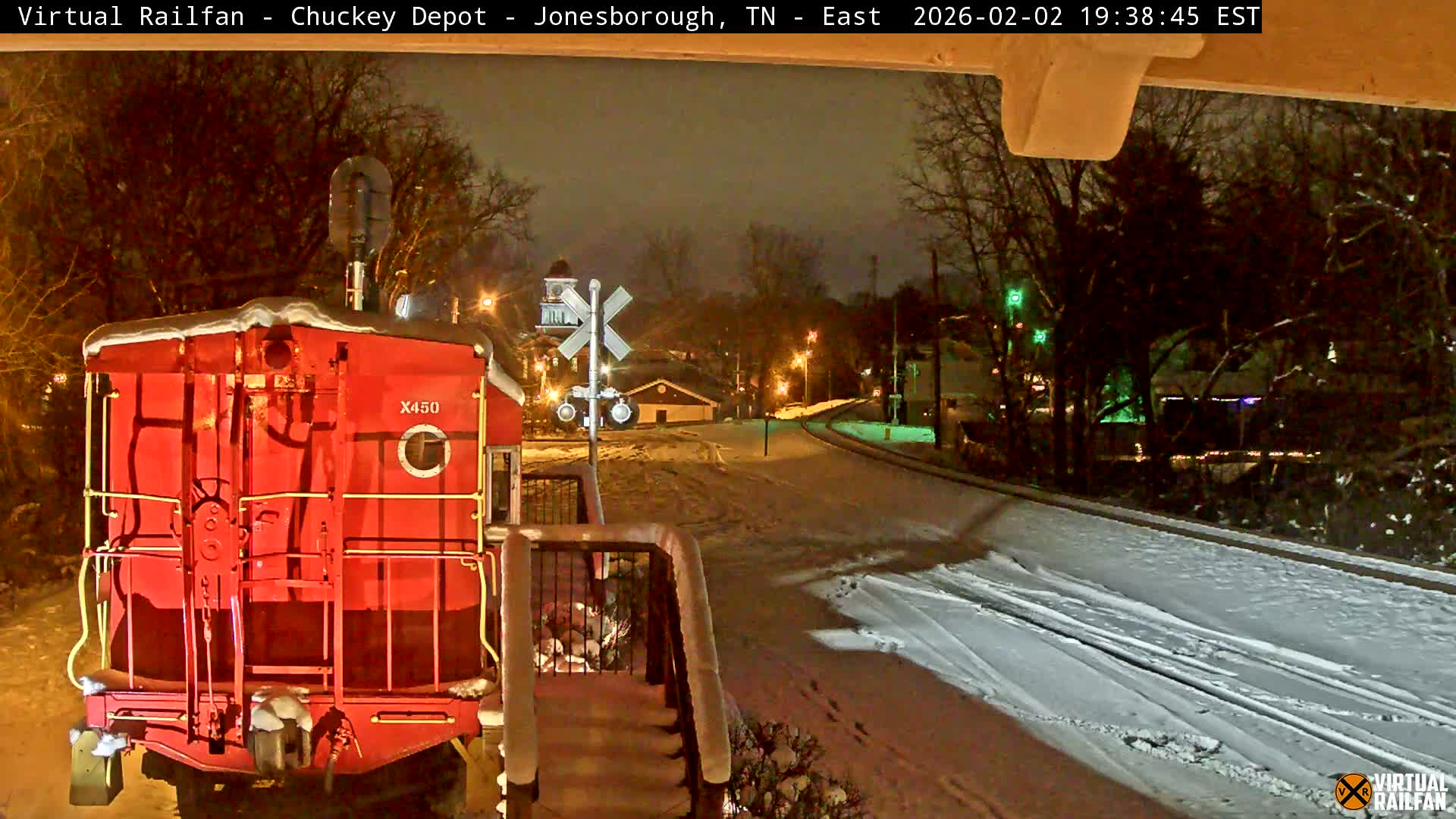 Jonesborough, Chuckey Railroad Depot Museum Railroad Crossing Live Cam - Jonesborough, Washington Tennessee, USA