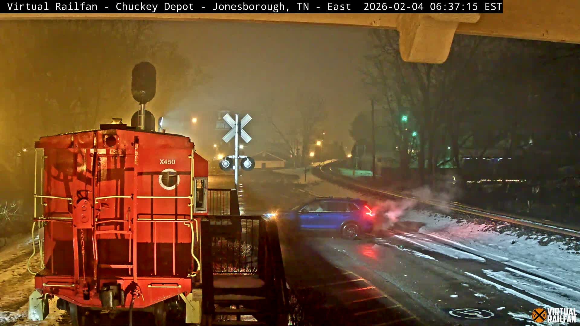 Jonesborough, Chuckey Railroad Depot Museum Railroad Crossing Live Cam - Jonesborough, Washington Tennessee, USA