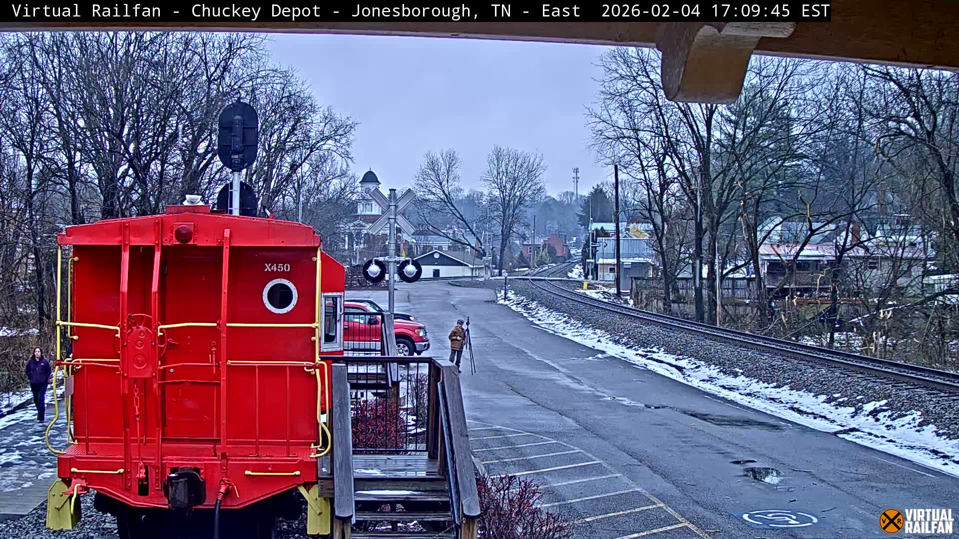 Jonesborough, Chuckey Railroad Depot Museum Railroad Crossing Live Cam - Jonesborough, Washington Tennessee, USA