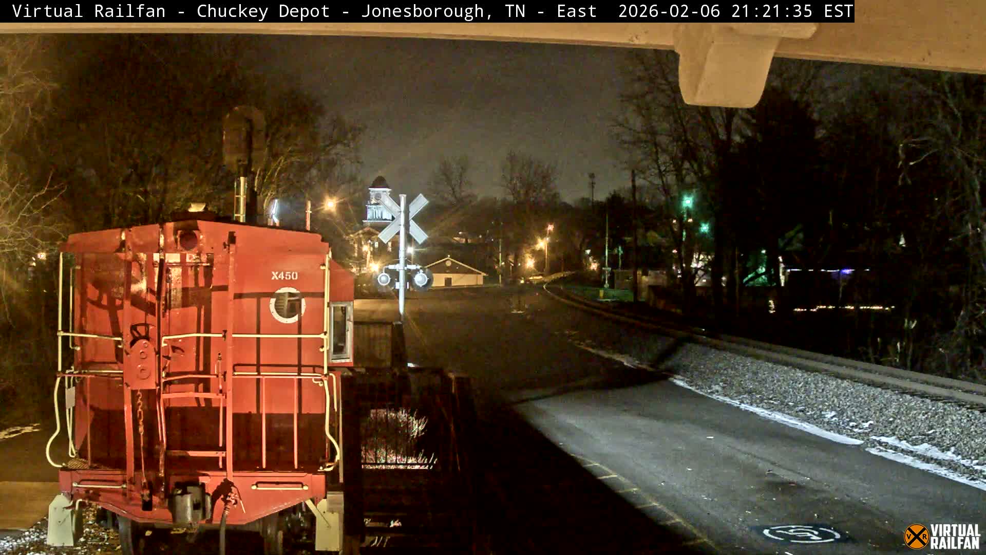 Jonesborough, Chuckey Railroad Depot Museum Railroad Crossing Live Cam - Jonesborough, Washington Tennessee, USA