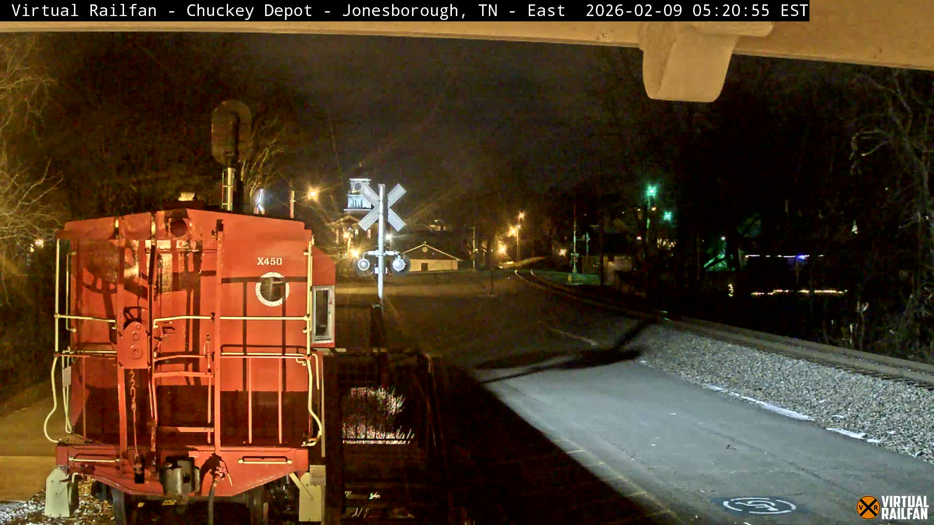 Jonesborough, Chuckey Railroad Depot Museum Railroad Crossing Live Cam - Jonesborough, Washington Tennessee, USA
