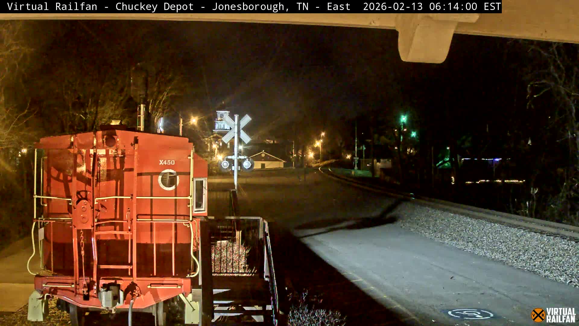 Jonesborough, Chuckey Railroad Depot Museum Railroad Crossing Live Cam - Jonesborough, Washington Tennessee, USA