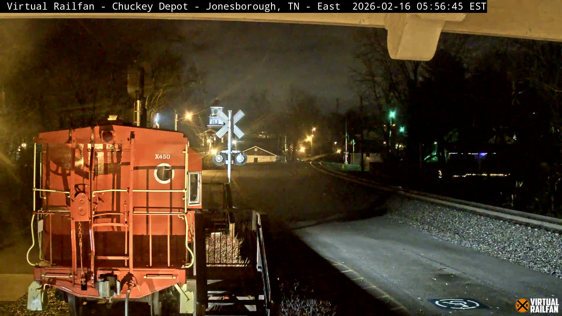 Jonesborough, Chuckey Railroad Depot Museum Railroad Crossing Live Cam - Jonesborough, Washington Tennessee, USA