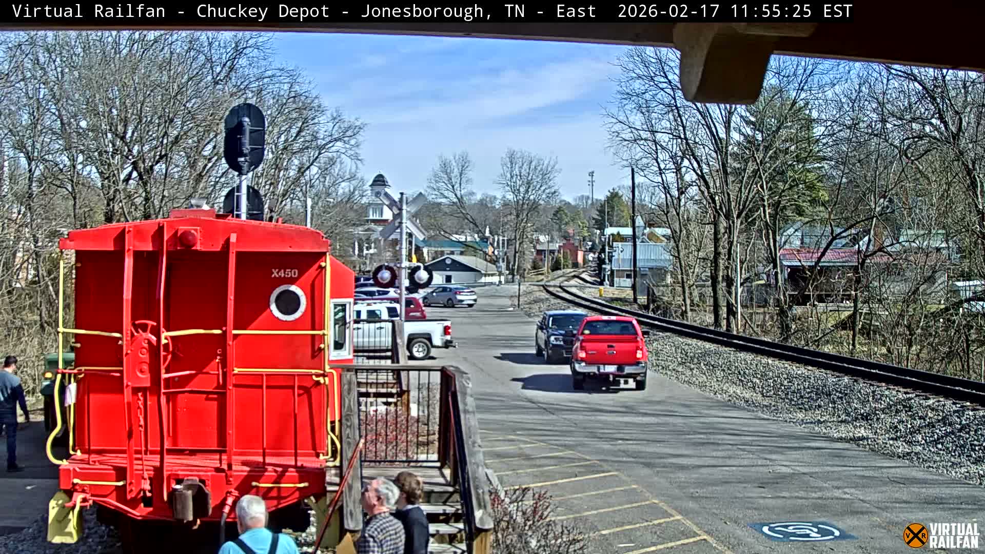Jonesborough, Chuckey Railroad Depot Museum Railroad Crossing Live Cam - Jonesborough, Washington Tennessee, USA