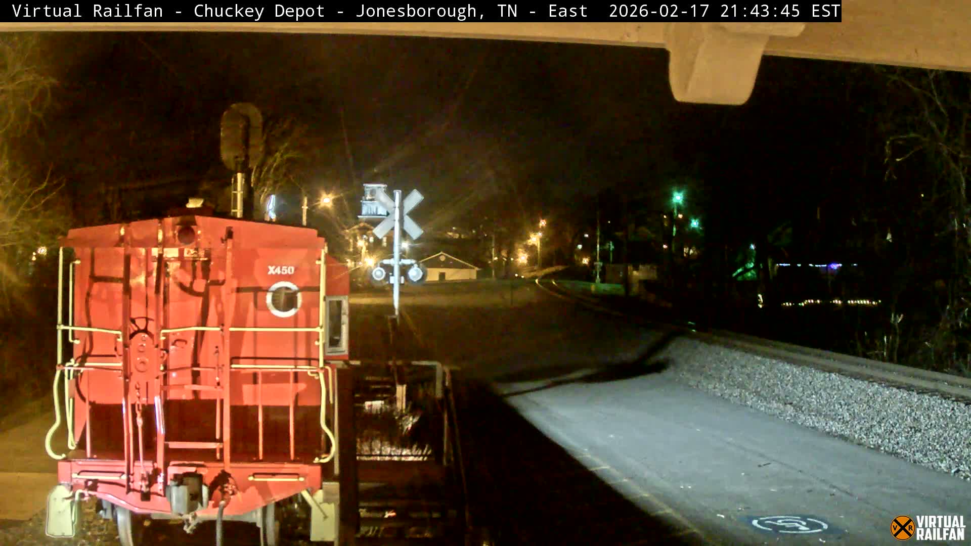 Jonesborough, Chuckey Railroad Depot Museum Railroad Crossing Live Cam - Jonesborough, Washington Tennessee, USA